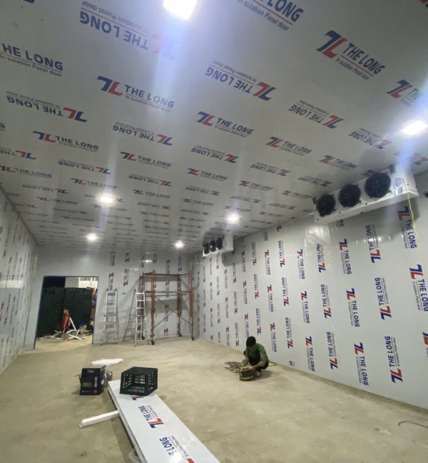 Kho mát trữ hàng trái cây 279,87m³ tại Bình Thuận | Panel EPS 100mm, công suất 10HP – Kim Ngọc Đăng